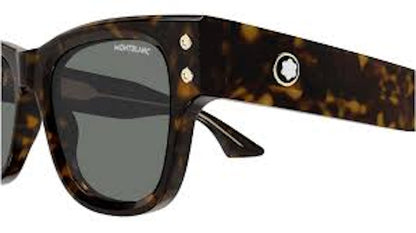 Mont Blanc Square Sunglasses Havana Havana Grey/-Grey (MB0381S-002)