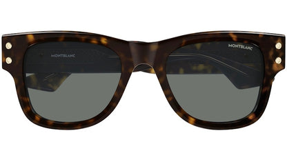 Mont Blanc Square Sunglasses Havana Havana Grey/-Grey (MB0381S-002)