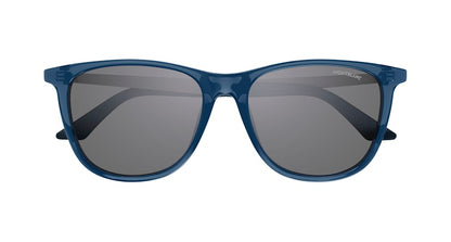 Mont blanc Square Sunglasses Blue Ruthenium-Silver (MB0330S-003)