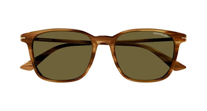 Mont blanc Square Sunglasses Brown-Brown (MB0338S-004)