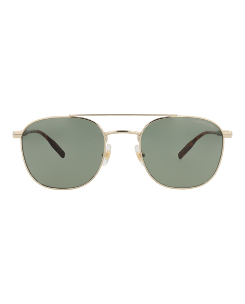 Montblanc Aviator-Frame Metal Sunglasses GOLD HAVANA GREEN (MB0114S-30009067-003)