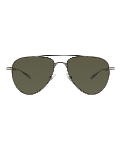 Montblanc Aviator-Frame Metal Sunglasses Ruthenium Ruthenium Green (MB0235S-30013549-002)