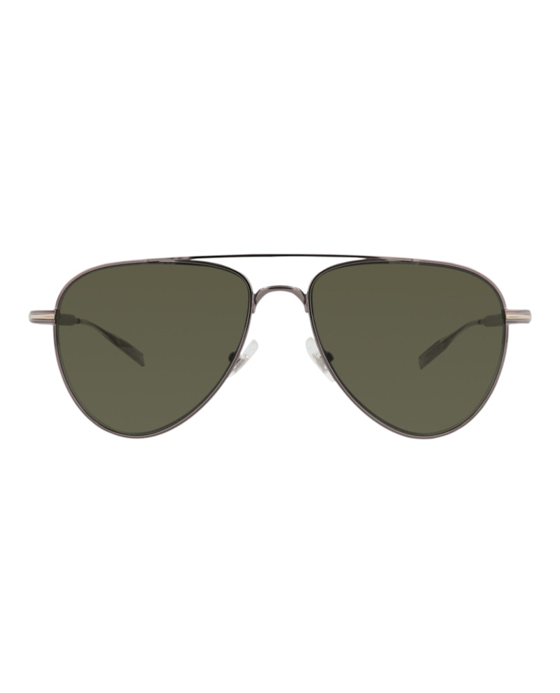 Montblanc Aviator-Frame Metal Sunglasses Ruthenium Ruthenium Green (MB0235S-30013549-002)