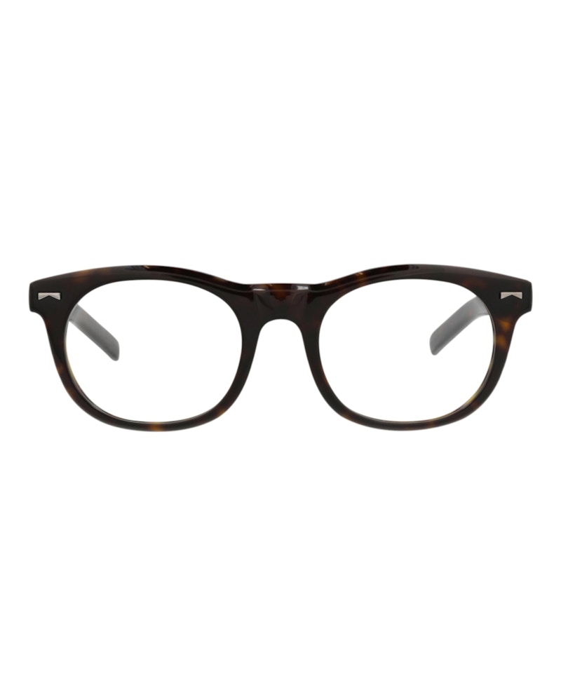 Mont Blanc Round-Frame Acetate Optical Frames Havana Havana Transparent (MB0229O-30013543-002)