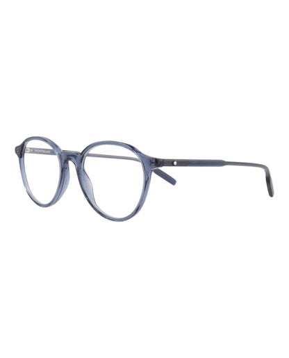 Montblanc Round-Frame Recycled Acetate Optical Frames Blue Blue Transparent (MB0291O-30014599-008)
