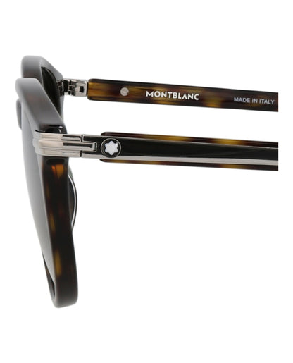 Montblanc Round-Frame Recycled Acetate Sunglasses Havana Havana Green (MB0276S-30014184-002)