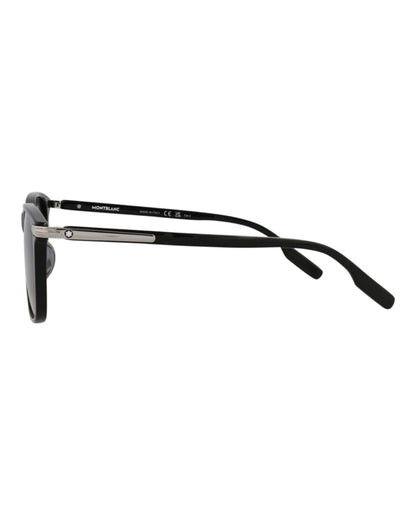 Montblanc Square-Frame Acetate Sunglasses Black Black Grey (MB0216SA-30012165-001)