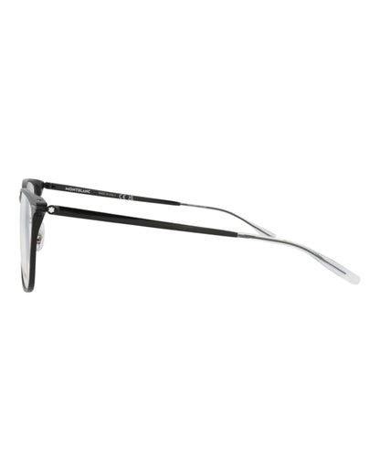 Montblanc Square-Frame Alluminium Optical Frames Black Black Transparent (MB0232O-30013546-001)