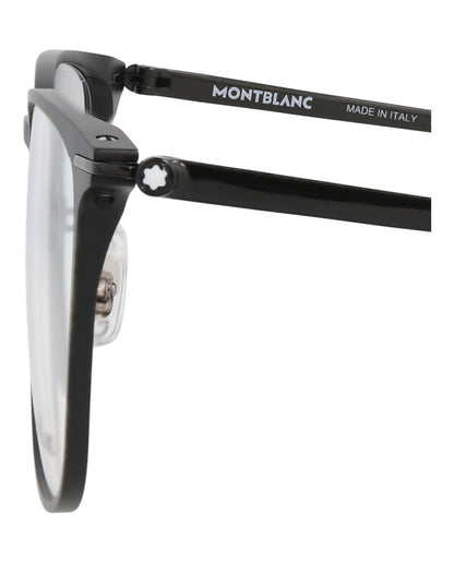 Montblanc Square-Frame Alluminium Optical Frames Black Black Transparent (MB0232O-30013546-001)