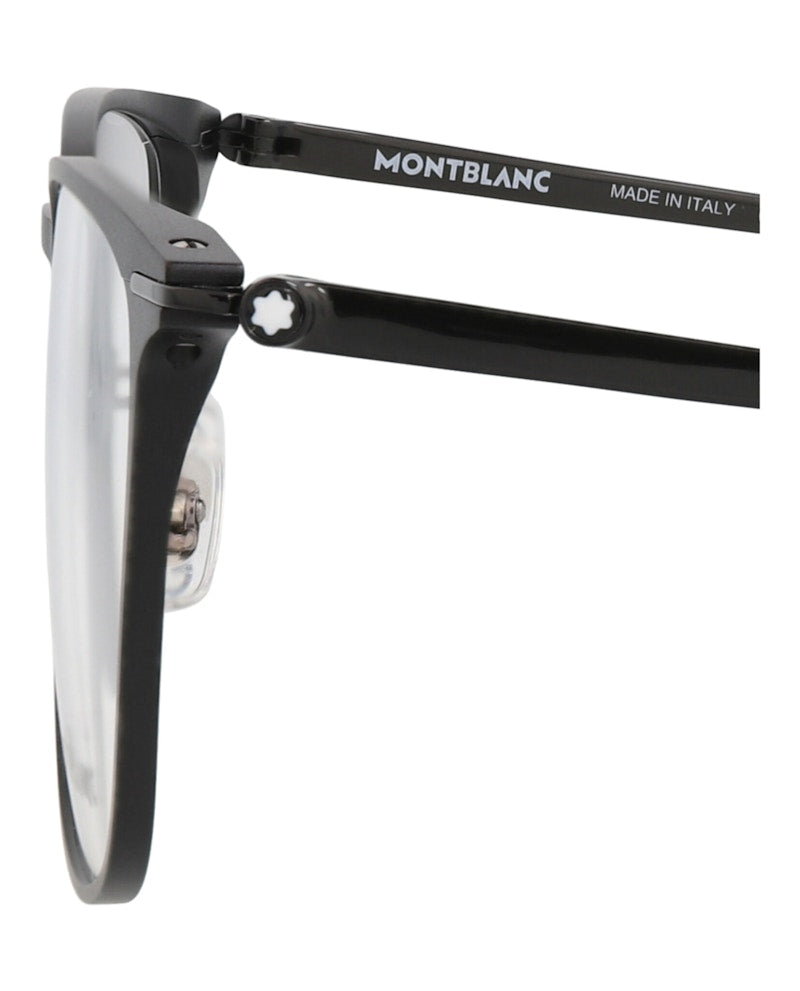 Montblanc Square-Frame Alluminium Optical Frames Black Black Transparent (MB0232O-30013546-001)