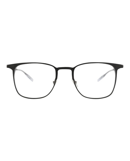 Montblanc Square-Frame Alluminium Optical Frames Black Black Transparent (MB0232O-30013546-001)