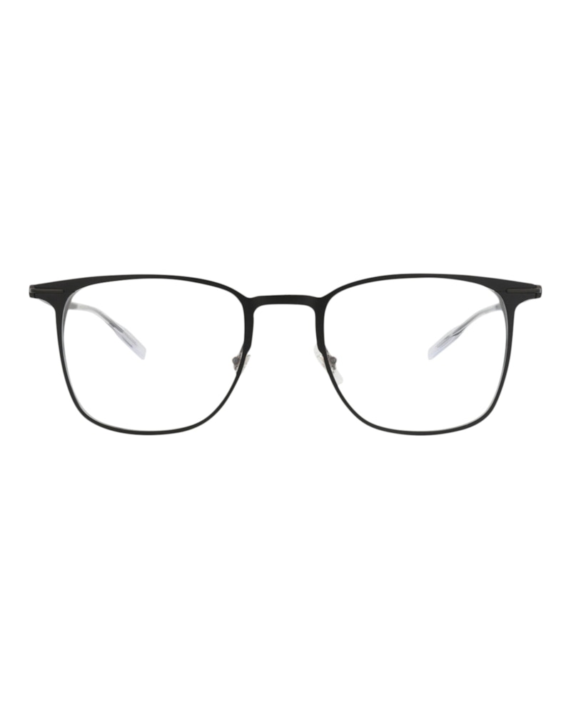 Montblanc Square-Frame Alluminium Optical Frames Black Black Transparent (MB0232O-30013546-001)