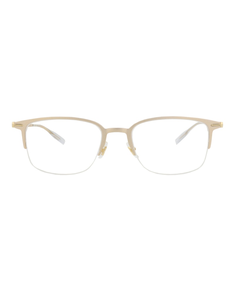 Montblanc Square-Frame Alluminium Optical Frames Gold Gold Transparent (MB0234OK-30013548-001)