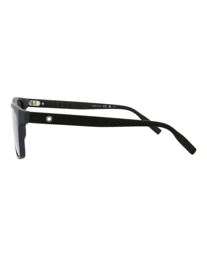 Montblanc Square-Frame Injection Sunglasses Blue Black Blue (MB0209S-30012085-002)