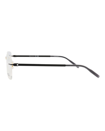 Mont Blanc Square-Frame Metal Optical Frames Gold Black Transparent (MB0281O-30014190-006)