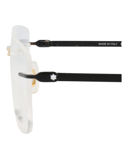 Mont Blanc Square-Frame Metal Optical Frames Gold Black Transparent (MB0281O-30014190-006)