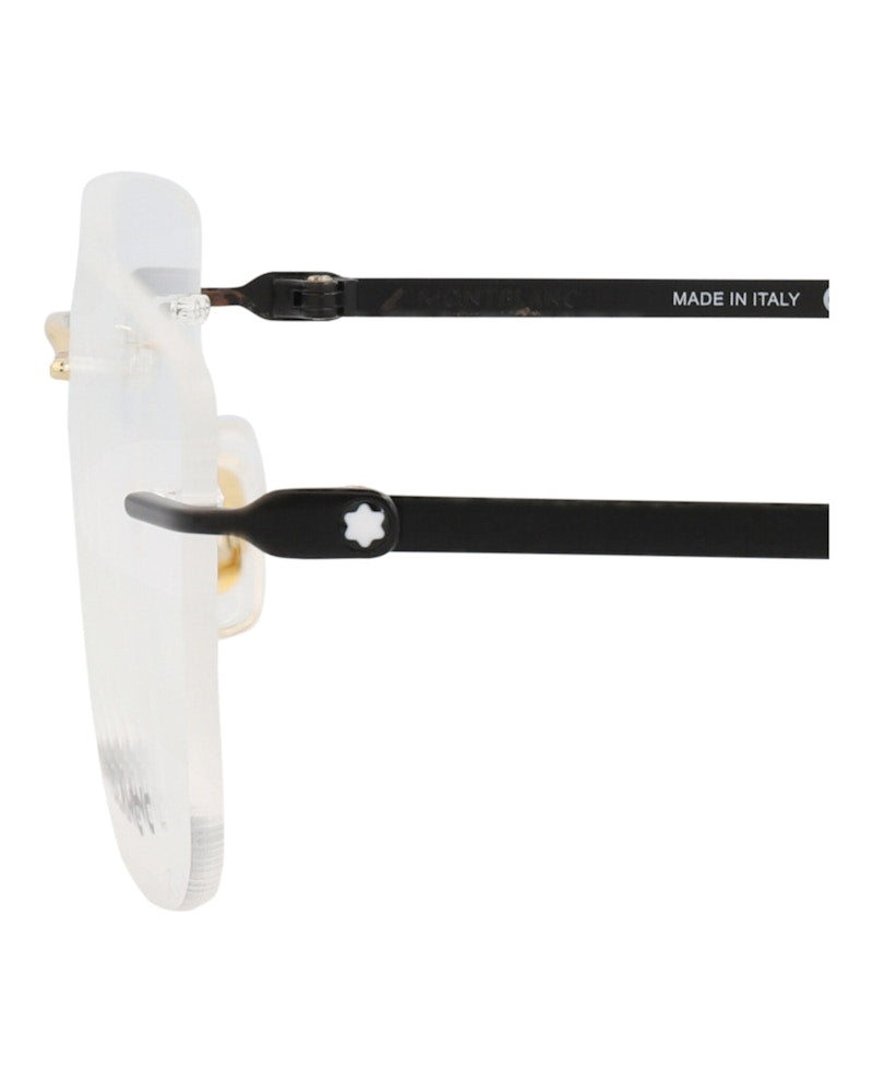Mont Blanc Square-Frame Metal Optical Frames Gold Black Transparent (MB0281O-30014190-006)
