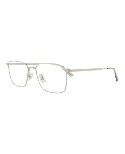 Mont Blanc Square-Frame Metal Optical Frames Silver Silver Transparent (MB0308O-30014594-003)