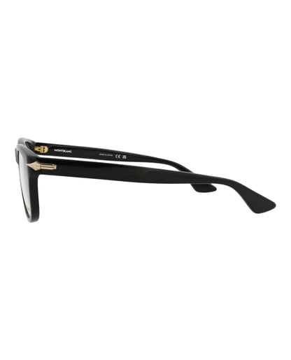 Montblanc Square-Frame Recycled Acetate Optical Frames Black Black Transparent (MB0306O-30014592-005)