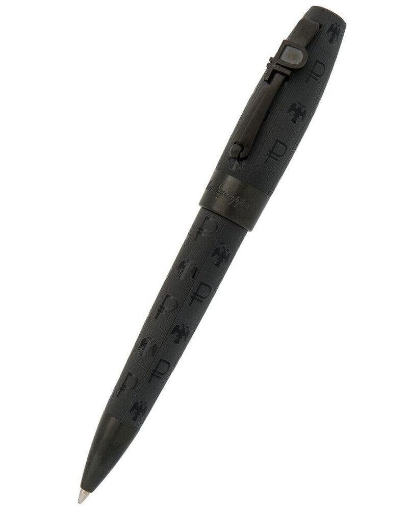 Montegrappa Fortuna Ruble Black Resin 5.35in Ballpoint ISFOPBLC