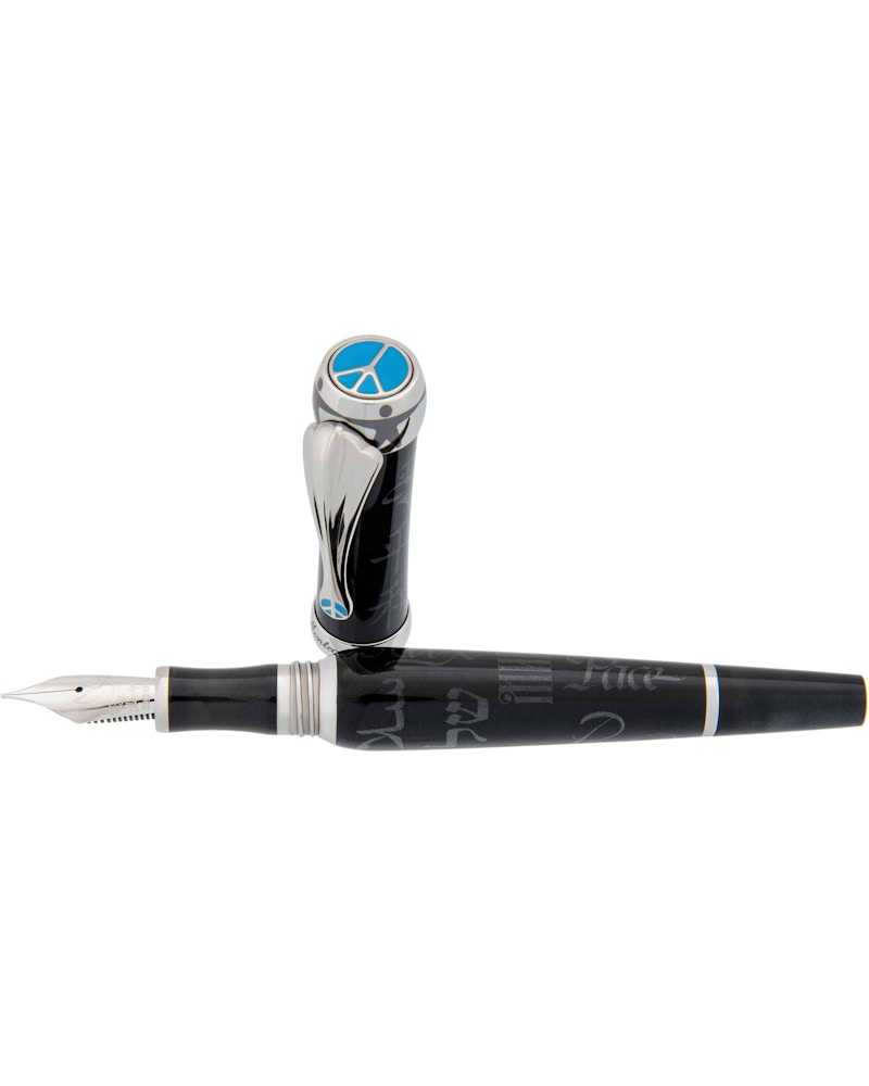 Montegrappa Pen of Peace Black Resin 5.5in Fountain Medium ISDPI3IC