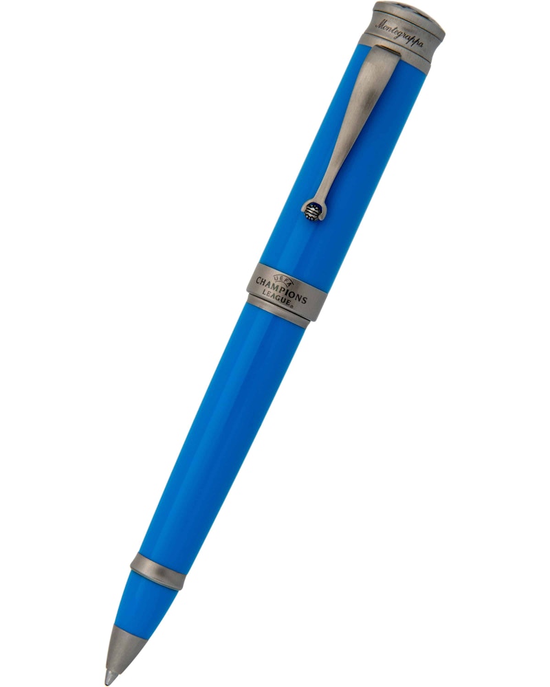 Montegrappa Uefa Champoins Blue Resin 5.5in Ballpoint ISUBNBAA