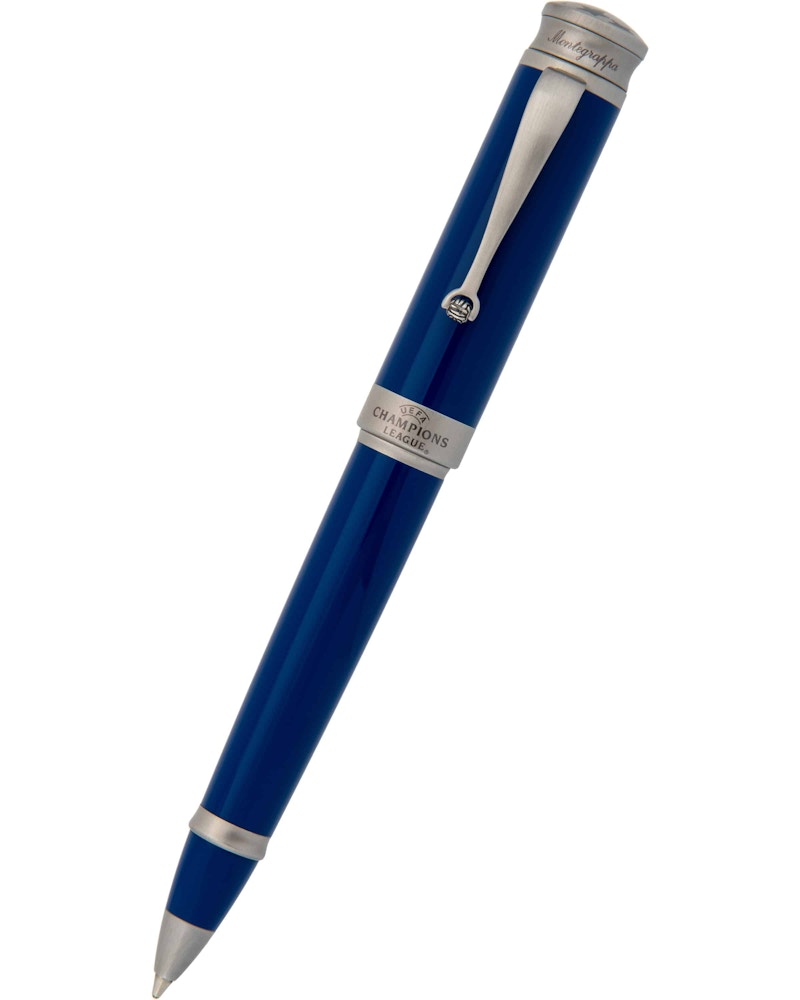 Montegrappa Uefa Champoins Blue Resin 5.5in Ballpoint ISUBNBAD