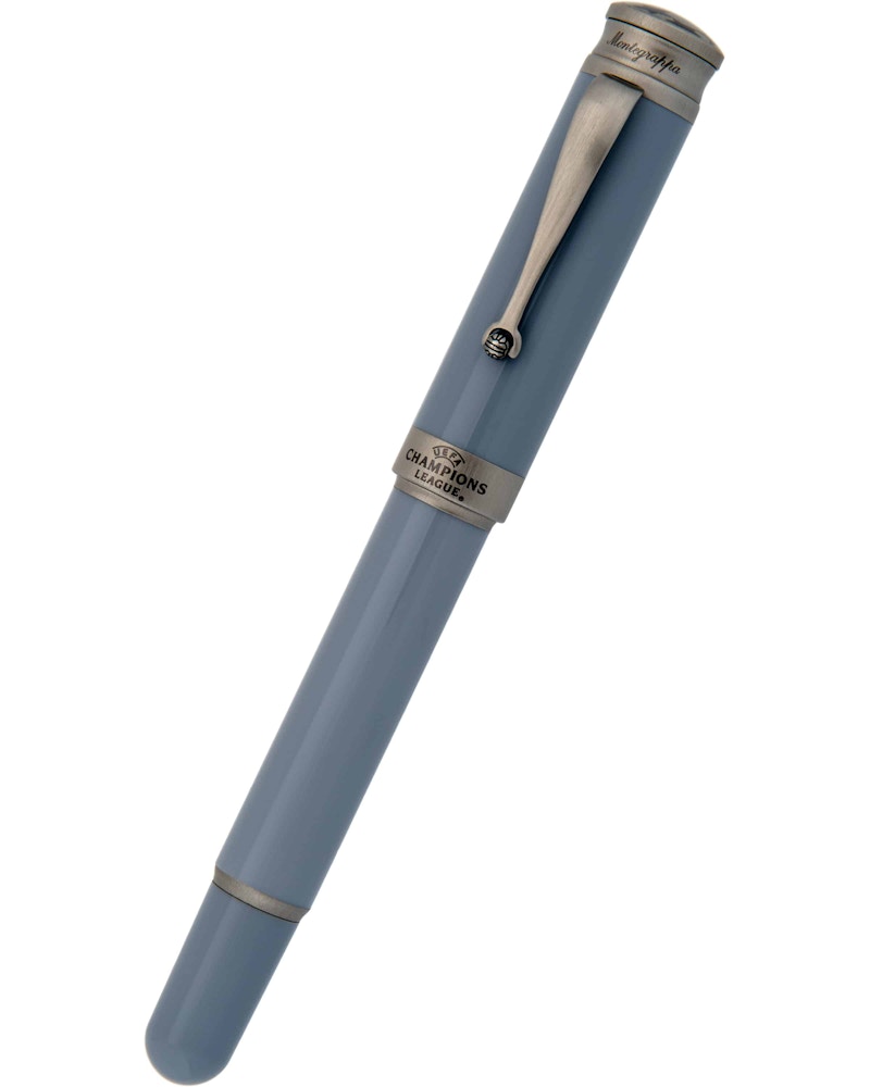 Montegrappa Uefa Champoins Grey Resin 5.5in Rollerball ISUBNRAJ