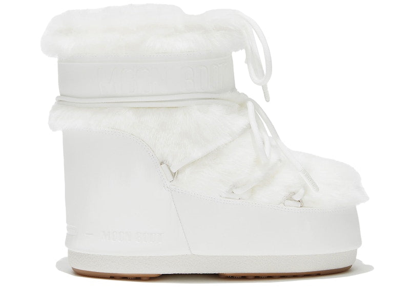 Moon Boot Icon Faux-Fur Low Boot White