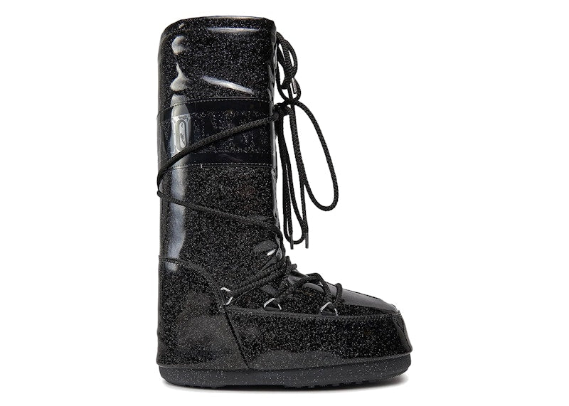 Moon Boot Icon Glitter Boot Black