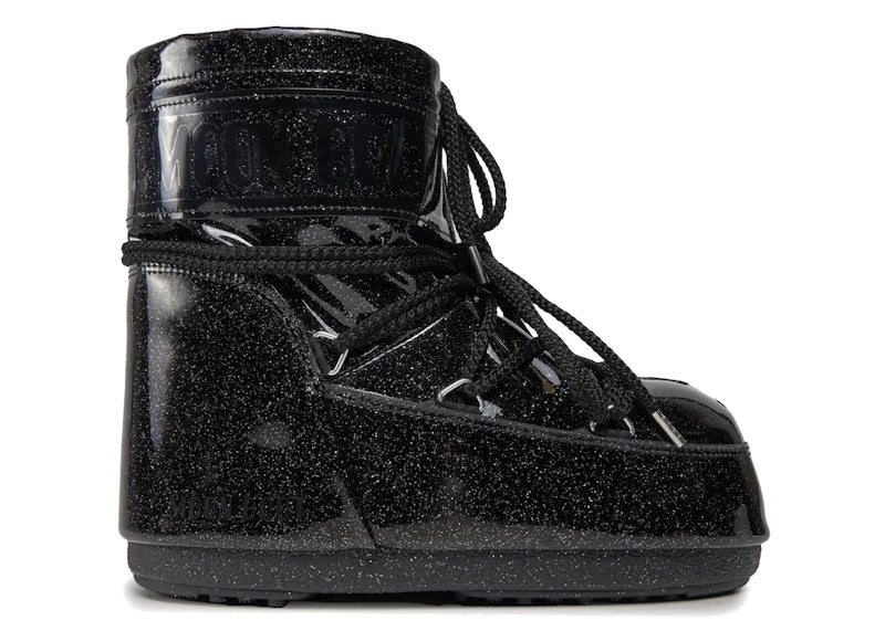 Moon Boot Icon Glitter Low Boot Black
