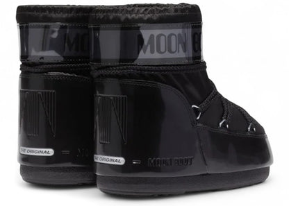 Moon Boot Icon Low Boot Black (The Original Heel Logo)
