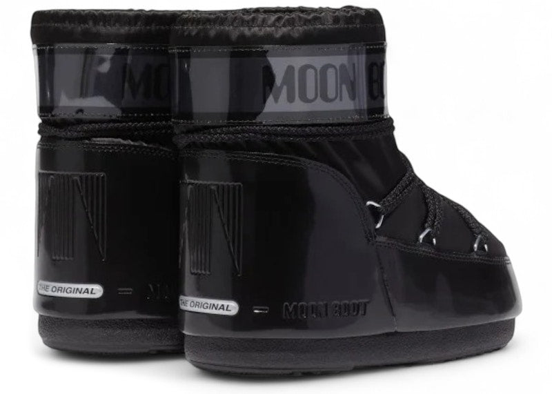 Moon Boot Icon Low Boot Black (The Original Heel Logo)