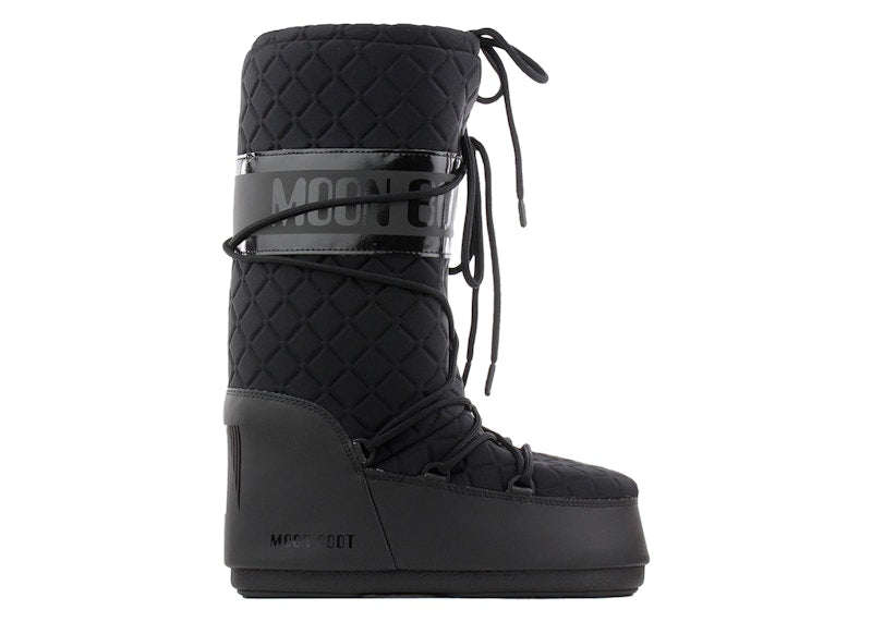 Moon Boot Icon Quilt Boot Black