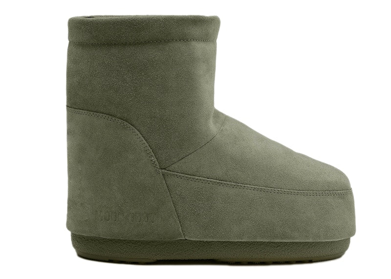 Moon Boot No Lace Suede Boot Khaki