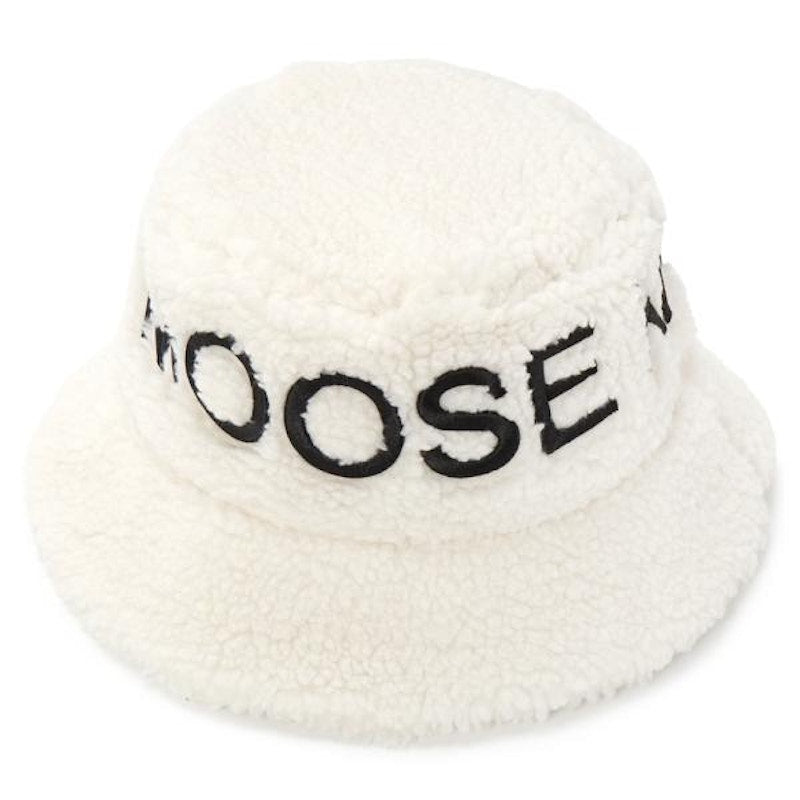 Moose Knuckles Logo Embroidered Bucket Hat White/Black