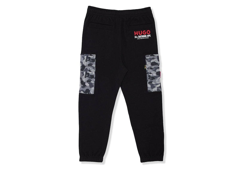 BAPE x Hugo Camo Sweatpants Black