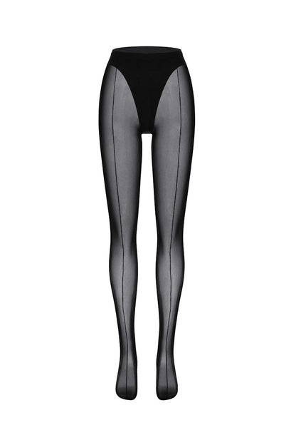 Mugler H&M 30 Denier Tights with Seams Black