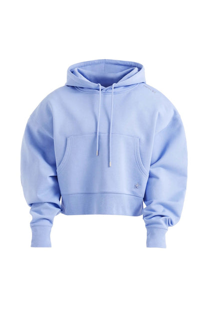 Mugler H&M Batwing-Sleeved Hoodie Blue