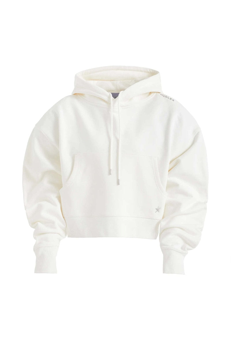 Mugler H&M Batwing-Sleeved Hoodie White