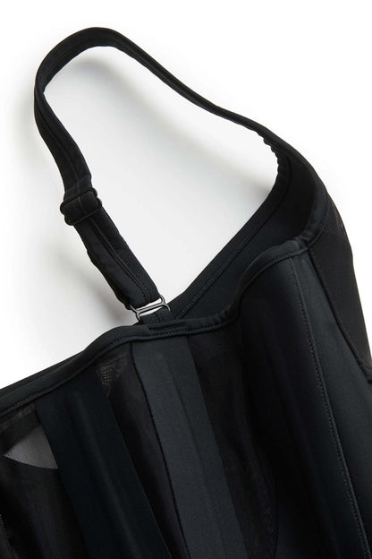 Mugler H&M Corset-Style Mini Dress Black