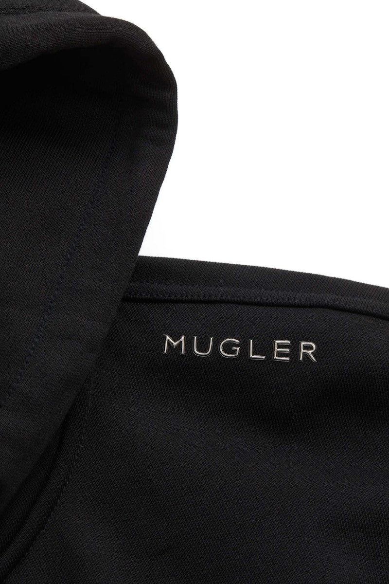 Mugler H&M Corset-Waist Hooded Jacket (Mens) Black