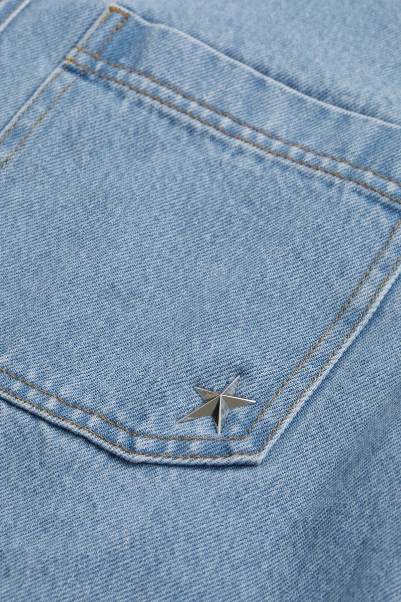 Mugler H&M Denim Shirt (Mens) Light Denim Blue