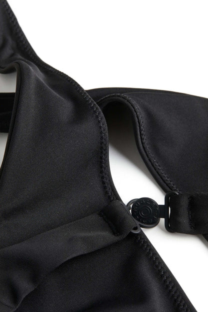 Mugler H&M Halterneck Cut-Out Swimsuit Black