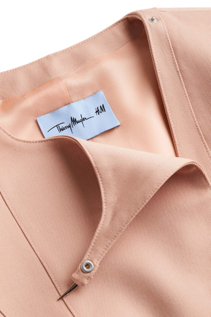 Mugler H&M Hourglass Wool Jacket Antique Pink