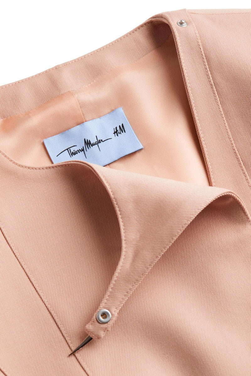 Mugler H&M Hourglass Wool Jacket Antique Pink