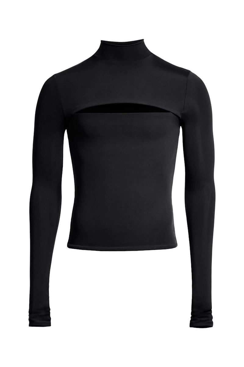 Mugler H&M Jersey Cut-Out Shirt (Mens) Black