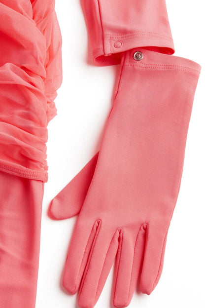 Mugler H&M Knot-Detail One-Shoulder Dress Pink
