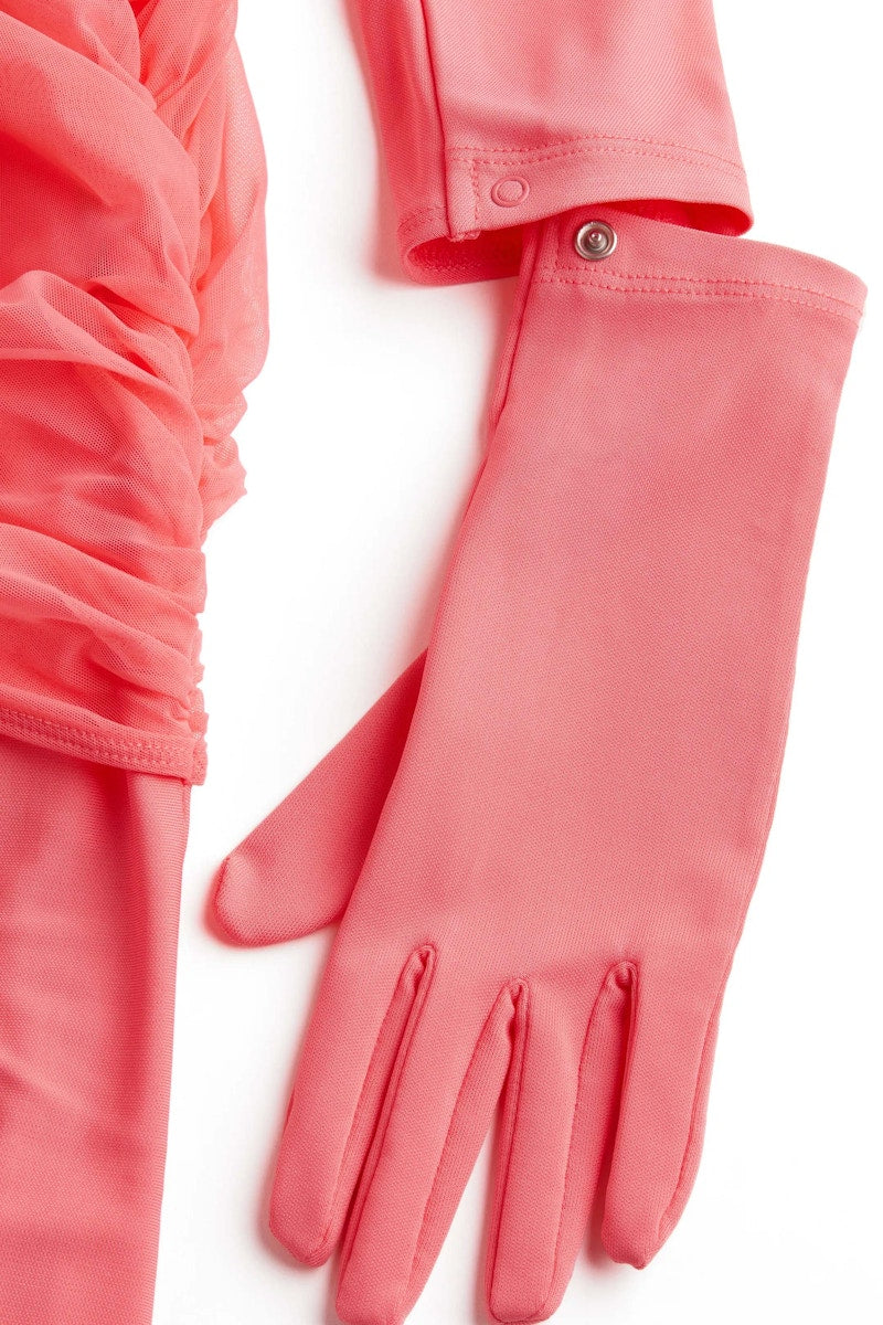 Mugler H&M Knot-Detail One-Shoulder Dress Pink
