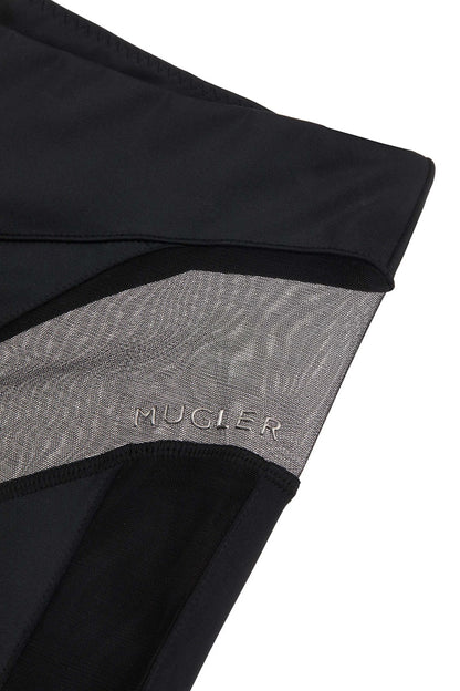 Mugler H&M Mesh-Paneled Stirrup Leggings Black